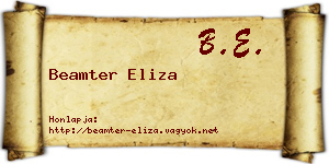 Beamter Eliza névjegykártya